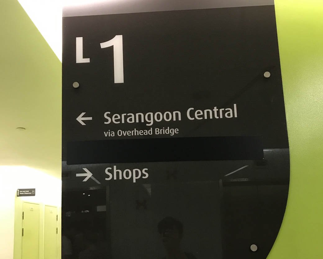 Directional road sign