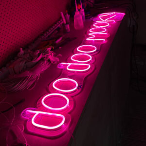 pink words neon sign